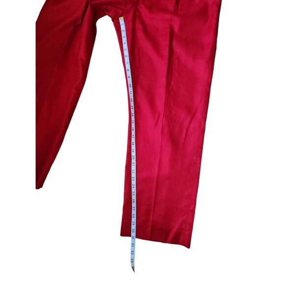 Lauren Ralph Lauren Linen Pants Womens 16 Old Money Preppy Red Pleated Office - Picture 7 of 7